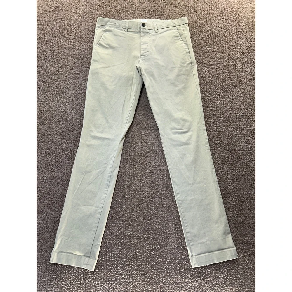 Gap For Good Mens Skinny Chino Pants Khaki Tan Stretch 34x34 Slim Fit